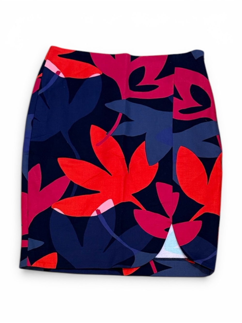LOFT Colorblock Floral Print Dress in Black, Navy, Red Gray,and Fuchsia
